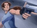 Lara Croft (Hayley Atwell) reloads in Tomb Raider: The Legend of Lara Croft (2024), Netflix