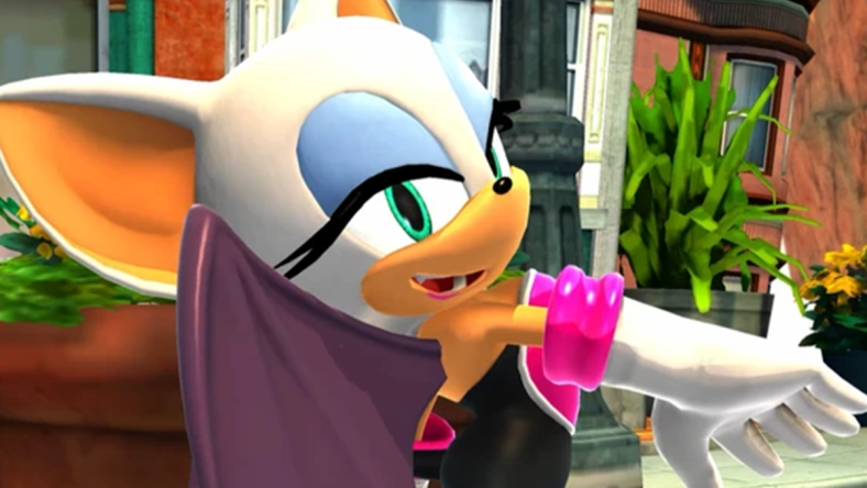 Rouge the Bat (Rumi Ochiai) strikes a celebratory 'Win Pose' in Sonic Generations (2010), Sega