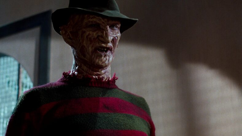 Freddy (Robert Englund) taunts Will (Ira Stanton) in A Nightmare on Elm Street 3: Dream Warriors (1987), New Line Cinema