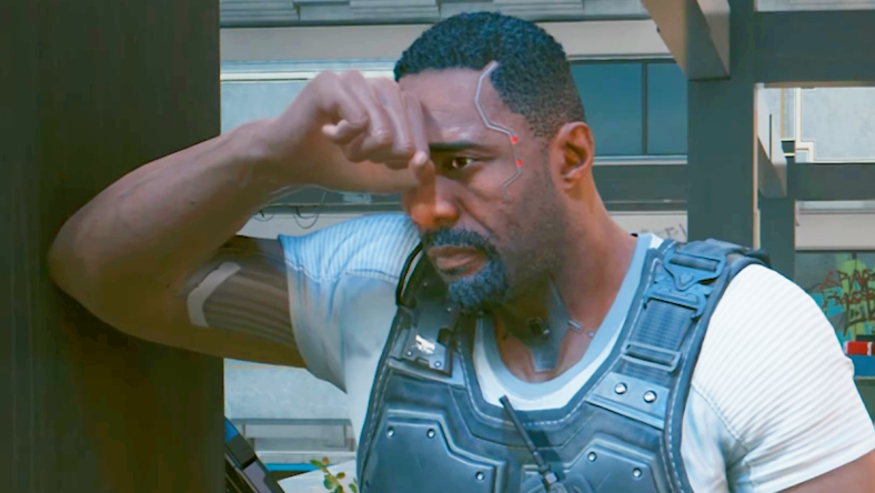 Solomon (Idris Elba) feels like he's losing control of his plans in Cyberpunk 2077: Phantom Liberty (2023), CD Projekt Red