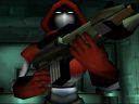 Gretel Mk II Preparing for her assault on the evil robot factory in TimeSplitters 2 (2002), Eidos Interactive.