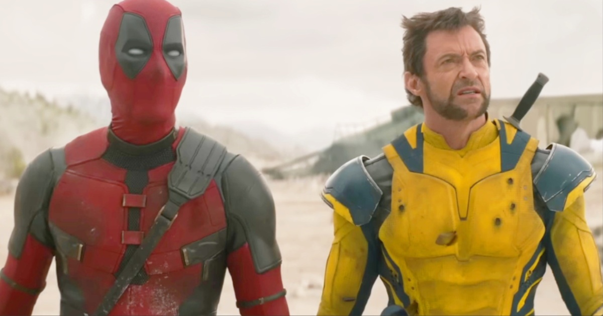 Deadpool (Ryan Reynolds) and Wolverine (Hugh Jackman) come across the corpse of Giant-Man (Paul Rudd) in Deadpool & Wolverine (2024), Marvel Entertainment