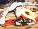 Jack-O (Hiromi Igarashi) in her iconic crouching pose in Guilty Gear Strive (2021), Arc System Works