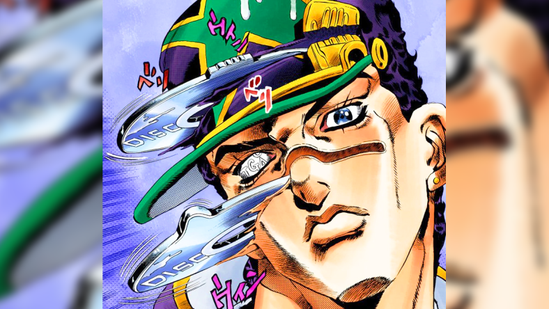 Jotaro has his Stand stolen by Whitesnake in JoJo's Bizarre Adventure Part 6: Stone Ocean Chapter 19 'The Visitor, Part 9' (2000), Shueisha. Words and art by Hirohiko Araki.