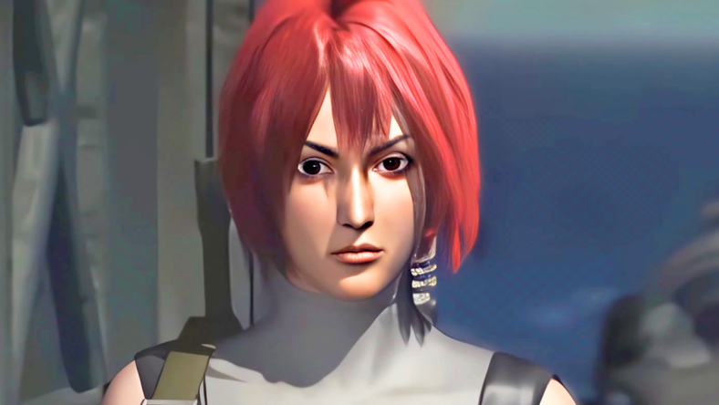 Regina (Stephanie Morgenstern) prepares to deploy on her next sortie in Dino Crisis 2 (2000), Capcom