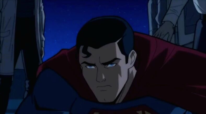 Superman (Darren Criss) has to muster his might to stop a reactor meltdown in Superman: Man of Tomorrow (2020), Warner Bros Pictures 