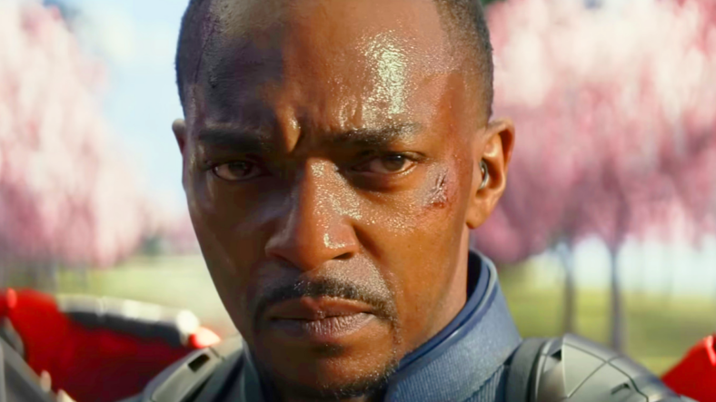 Sam Wilson (Anthony Mackie) watches on as President Ross (Harrison Ford) loses himself to his Red Hulk form in Captain America: Brave New World (2025), Marvel Entertainment