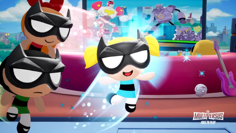 Bubbles (Tara Strong) is the night in MultiVersus (2022), Warner Bros. Games.