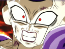 Frieza (Ryūsei Nakao) realizes he's made a terrible mistake by trying to cheap-shot Goku (Masako Nozawa) in DRAGON BALL: Sparking! ZERO (2024), Bandai Namco