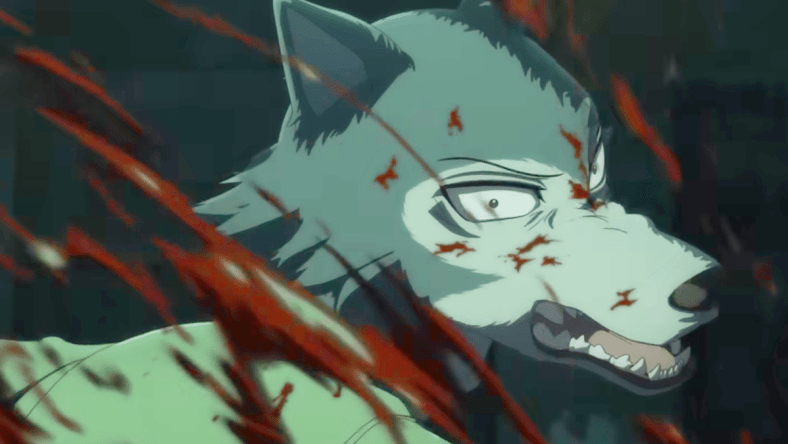 Legoshi (Chikahiro Kobayashi) unleashes his rage in Beastars Season 3 Part 1 (2024), Orange