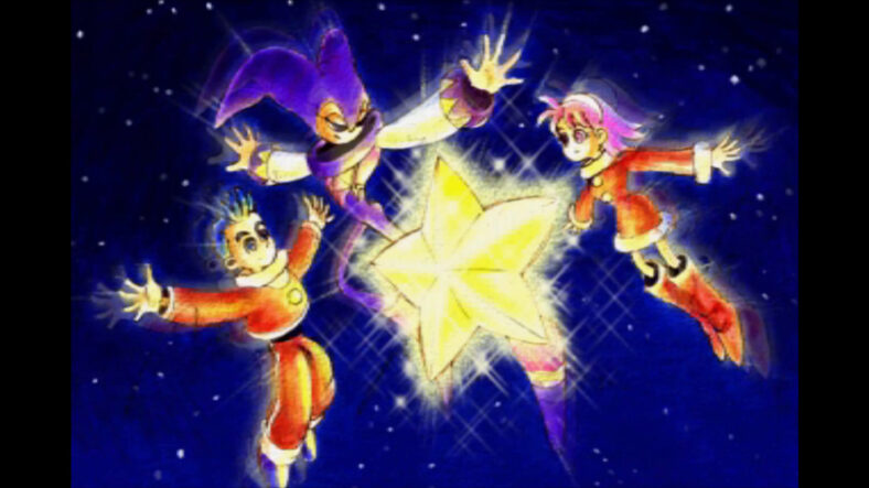 Nights, Elliot, and Claris successfully retrieve the Christmas Star in Christmas NiGHTS into Dreams... (1996), SEGA