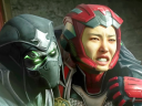 Sektor (Erika Ishii) offers assistance to Noob Saibot (Kaiji Tang) in Mortal Kombat 1 (2023), Warner Bros. Games