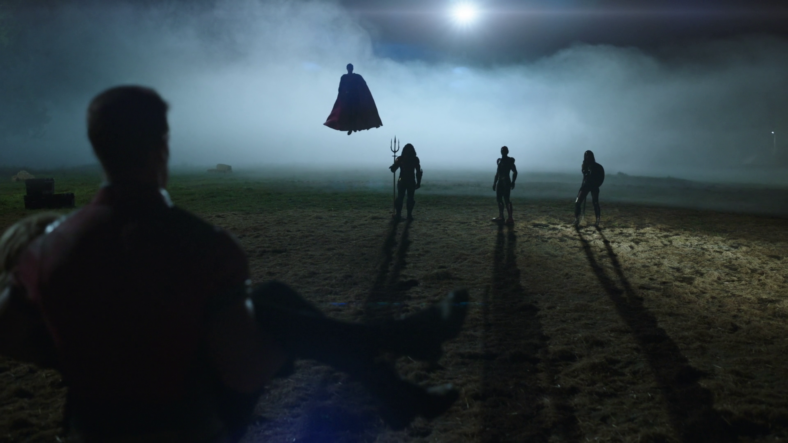 Peacemaker (John Cena) tells The Justice League to piss off in Peacemaker Season 1 Episode 8 "It's Cow or Never" (2021), Warner Bros. Entertainment via HBO Max