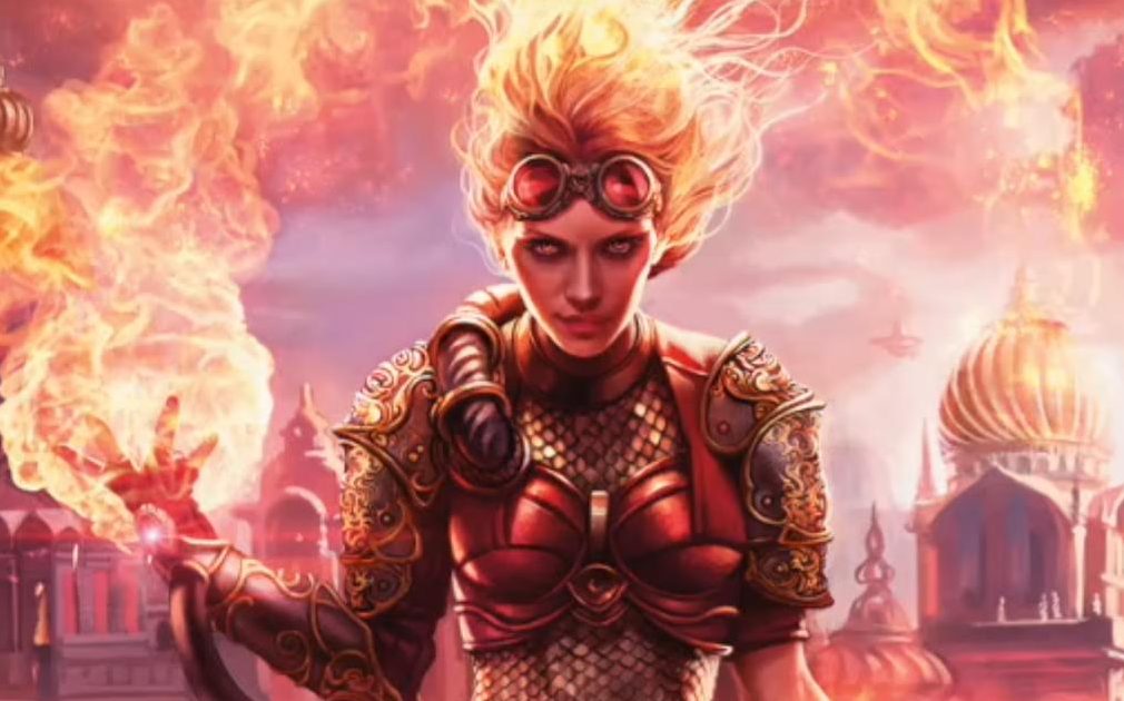 Chandra is ready to burn down Kaladesh via Card #876, Magic: The Gathering - Commander Masters (2023), Wizards of the Coast. Art by Magali Villeneuve.