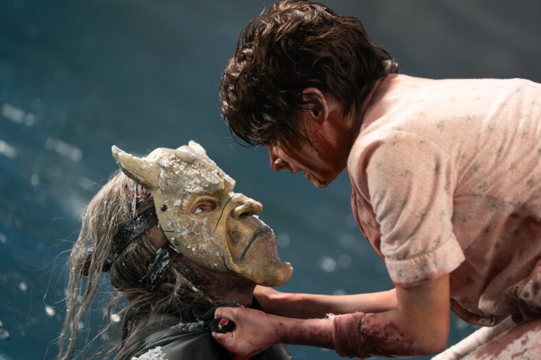 (From left) The Grabber (Ethan Hawke) and Gwen (Madeleine McGraw) in Black Phone 2, written and directed by Scott Derrickson.