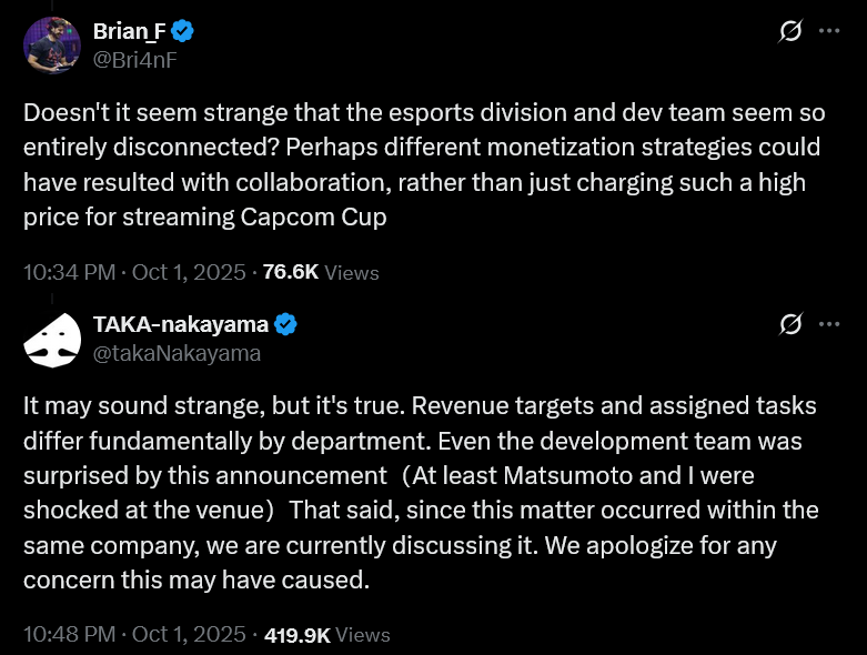 'Street Fighter 6' director Takayuki Nakayama offers his thoughts on the 2025  Capcom Cup and Street Fighter League ticket prices.
