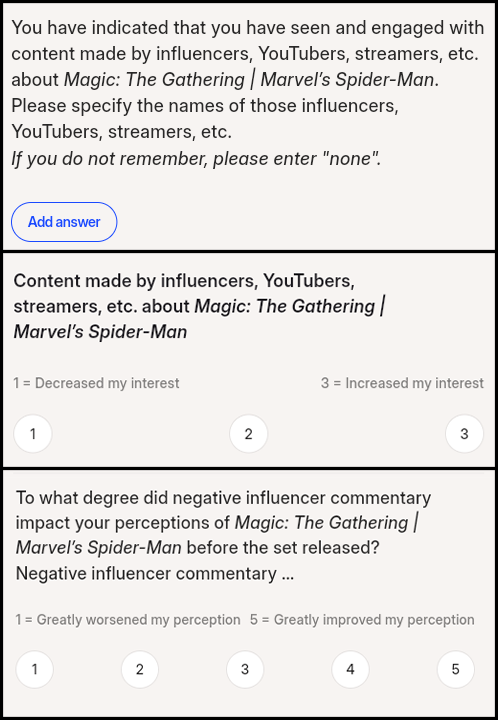 Wizards of the Coast asks 'Magic: The Gathering' players about the impact influencers had on their 'Marvel's Spider-Man' set opinions