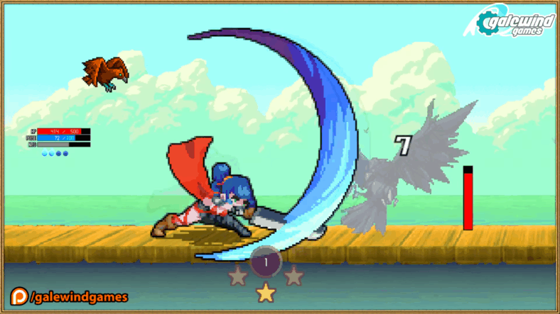 Lucia shows off her swordsmanship skills in Heavy Hearts (2025), Galewind Games