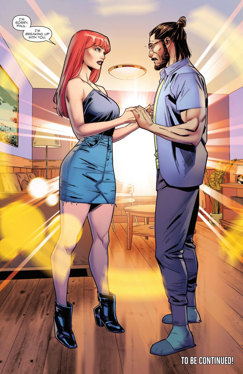 MJ breaks up with Paul in All-New Venom Vol. 1 #9 (2025), Marvel Comics. Words by Al Ewing, art by Carlos Gómez, Frank D'Armata, and Clayton Cowles.