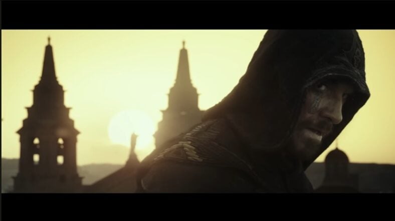 Callum Lynch (Michael Fassbender) arrives in the Spanish Inquisition in Assassin's Creed, 2016, 20th Century Fox