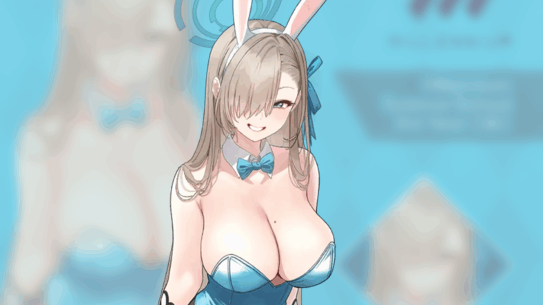 Asuna (Kim Hanna) dons a rather distracting disguise for her next mission in Blue Archive (2021), Nexon Games