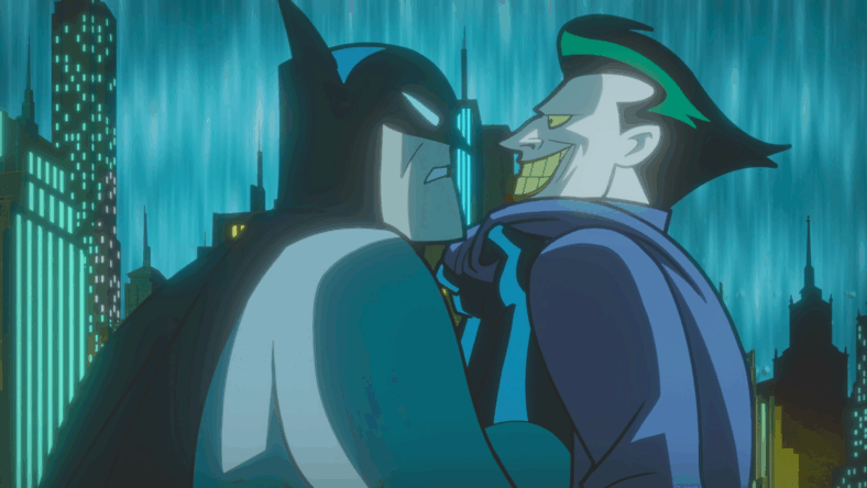 Batman (Kevin Conroy) stops The Joker (Mark Hamill) one last time in Justice League: Crisis on Infinite Earths - Part Three (2024), Warner Bros. Animation