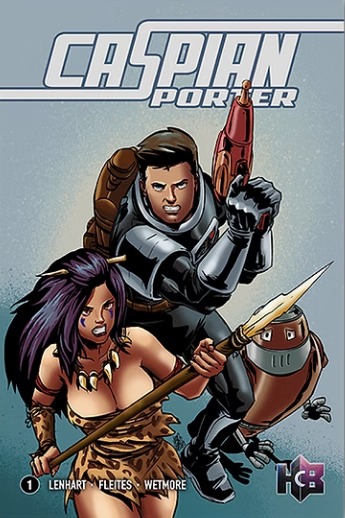 Cover of Caspian Porter Issue #1 Volume 1 (2025). Words by Drew Lenhart. Art by Juan Fleites. Cover colors by Jonathan Wetmore. Homebrewed Comics.