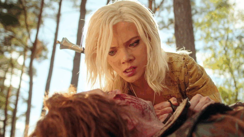 Hotspur (Ben Castle-Gibb) bargains for his life by telling Ciri (Freya Allen) of the Rats' plan to kill Geralt (Liam Hemsworth) in The Witcher Season 4 Episode 2 "Dream of a Wish Fulfilled" (2025), Netflix