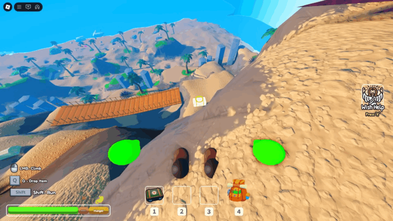 The player climbs a mountain in Cliff (2025), Pew Studios