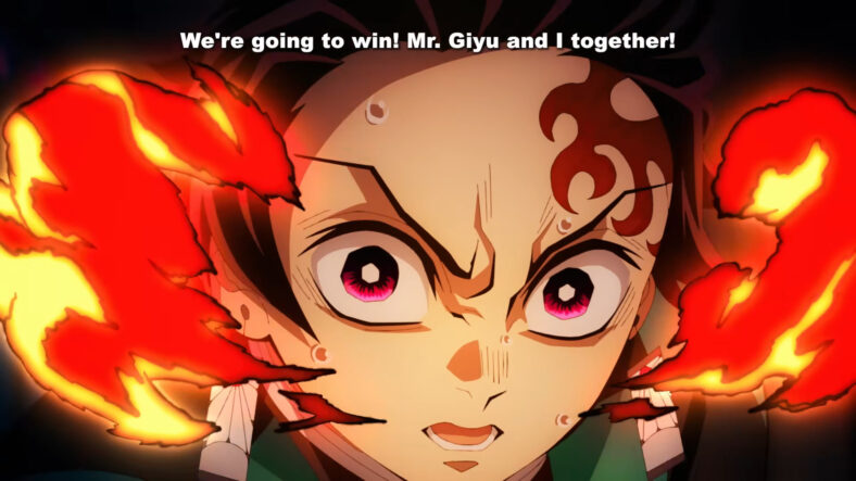 Tanjiro Kamado (Natsuki Hanae/Zach Aguilar) remembers the basics of his Sun Breathing style in Demon Slayer: Kimetsu no Yaiba – The Movie: Infinity Castle (2025), ufotable