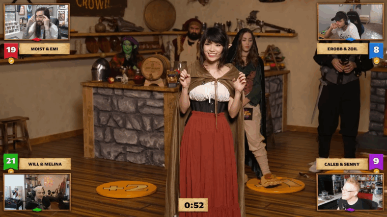 Emiru plays charades within D&D for major streamers including MoistCr1tikal via YouTube