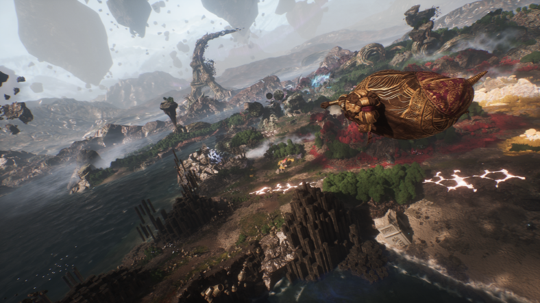 Esquie (TBA) soars over the world map in Clair Obscur: Expedition 33 (2025), Kepler Interactive