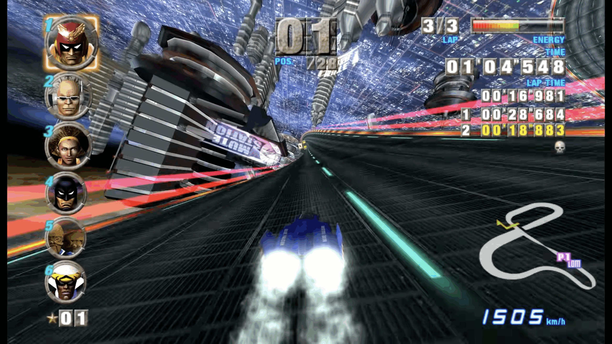 Captain Falcon and his trusty Blue Falcon remain undefeated in F-Zero GX (2003), Nintendo