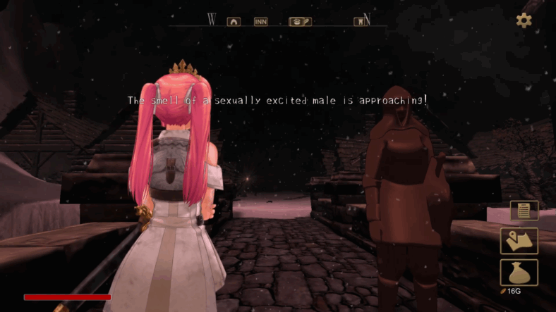 Princess Anastia (Miki Honda) senses the smell of a sexually excited male in Fallen Princess Knight (2024), Genso Lab