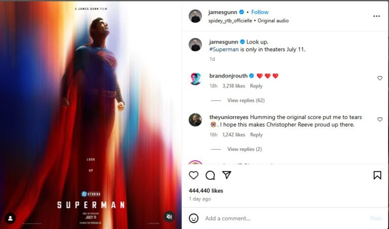 Fan reaction to Superman Motion Video on by James Gunn