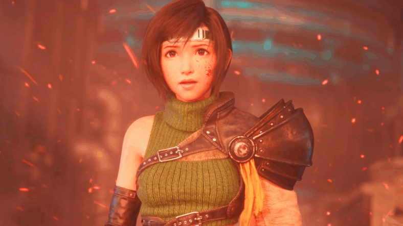 Yuffie (Yumi Kazaku) watches on in horror as Shinra drops the Sector 7 plate in Final Fantasy VII: Remake Intergrade (2025), Square Enix / Nintendo