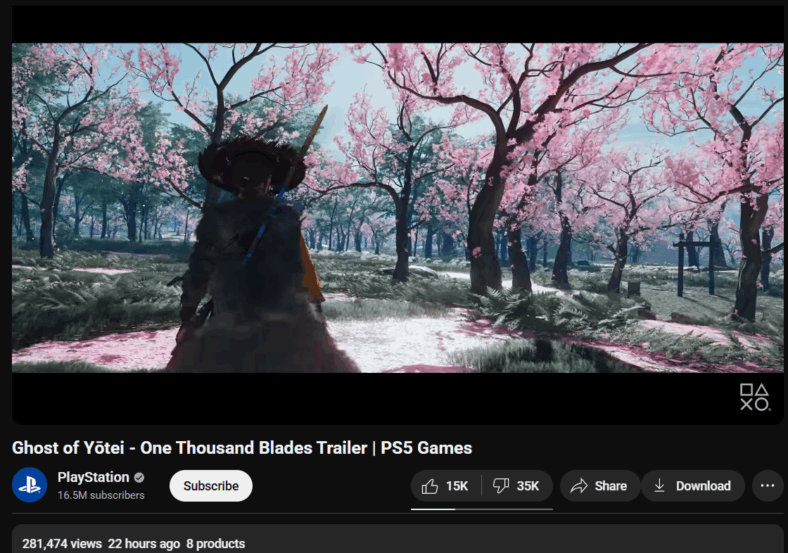 Ghost of Yōtei - One Thousand Blades Trailer | PS5 Games, via PlayStation, YouTube