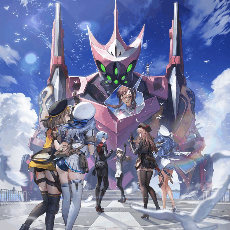 Anis (Kim Seong-hui), Neon (Jang Mi), and Rapi (Kim Bo-na) prepare to pilot an EVA in Goddess of Victory: Nikke (2022), Shift Up