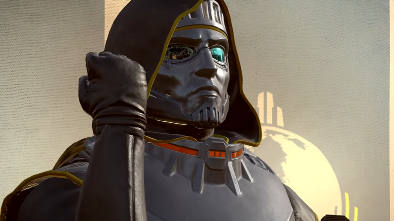 A Helldiver salutes in IE-12 Righteous armor in Helldivers 2 (2024), Sony Interactive Entertainment