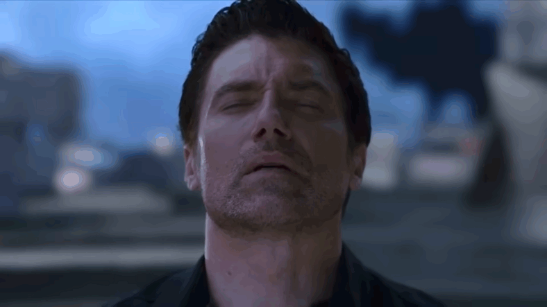 Black Bolt (Anson Mount) says goodbye to to Maximus (Iwan Rheon) in Inhumans Season 1 Episode 8 "...And Finally: Black Bolt" (2017), Marvel Television