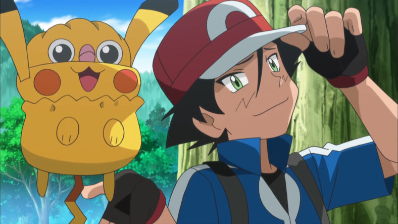 James (Shin-ichiro Miki) and Inkay (Kenta Miyake) disguise themselves as Ash and Pikachu in Pokémon the Series: XY (2014), The Pokémon Company