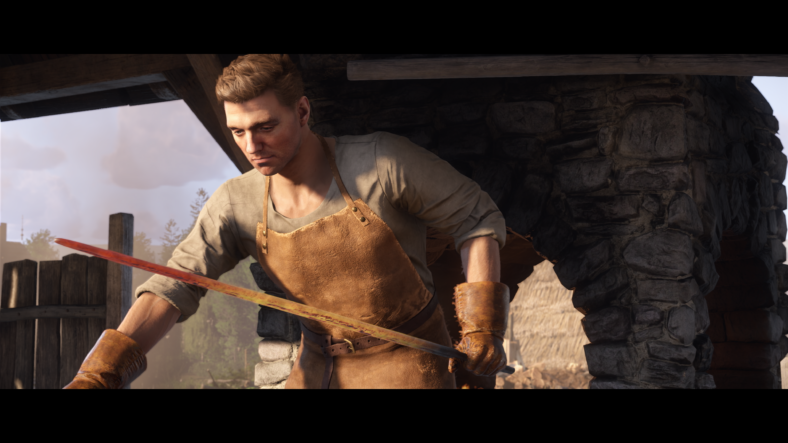 Henry (Tom McKay) forges a sword in Kingdom Come: Deliverance II (2025), Deep Silver