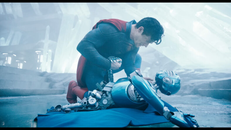 Superman (David Corenswet) rushes to Kelex's side in Superman (2025), DC Studios