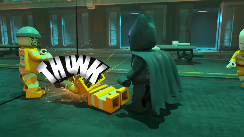 The Caped Crusader lays the smack down on some henchmen in LEGO Batman: Legacy of the Dark Knight (2026), Warner Bros. Games