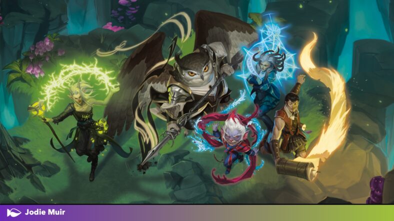 Class is in session via Magic: The Gathering - Secrets of Strixhaven (2026), Wizards of the Coast. Art by Jodie Muir.