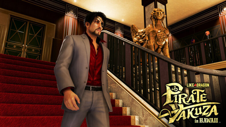 Kazuma Kiryu (Takaya Kuroda) suited up for some pounding, Like a Dragon: Pirate Yakuza in Hawaii, RGG