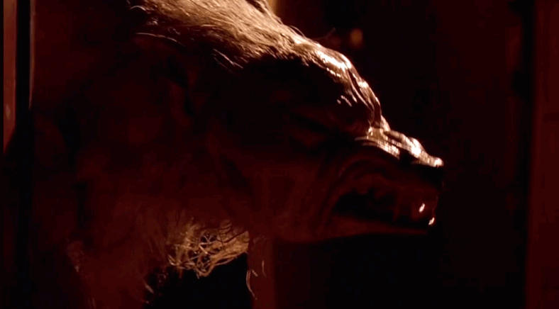 It's not a giant rat, but looks like one in Ginger Snaps (2000), Motion International