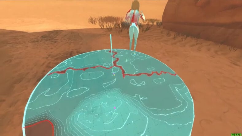 A robot projects a map of the local area onto the ground in MyRobot (2026), sgthale