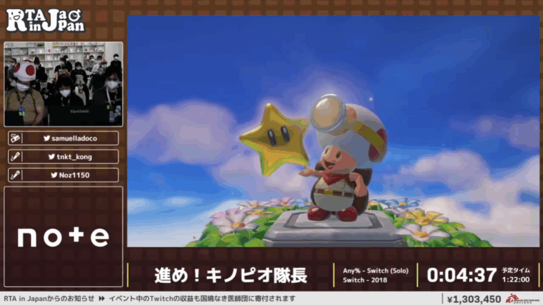 Captain Toad: Treasure Tracker (2014/2018) is being played at RTA in Japan Winter (2022), Twitch