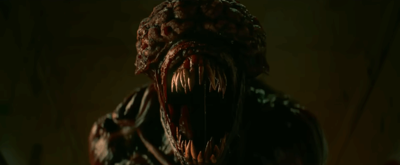 A Licker roars in Resident Evil: Welcome to Raccoon City (2021), Sony Pictures Entertainment